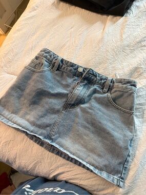 Peppermayo Light Blue Denim Mini Skirt